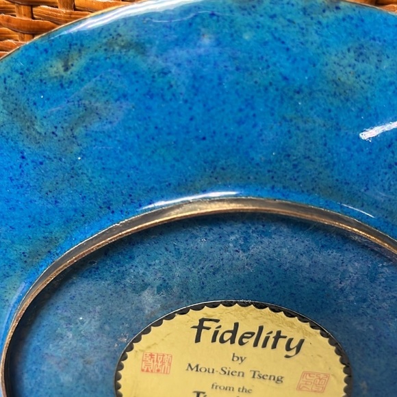 VINTAGE CLOISSONE BRASS DECORATIVE PLATE - Picture 5 of 8